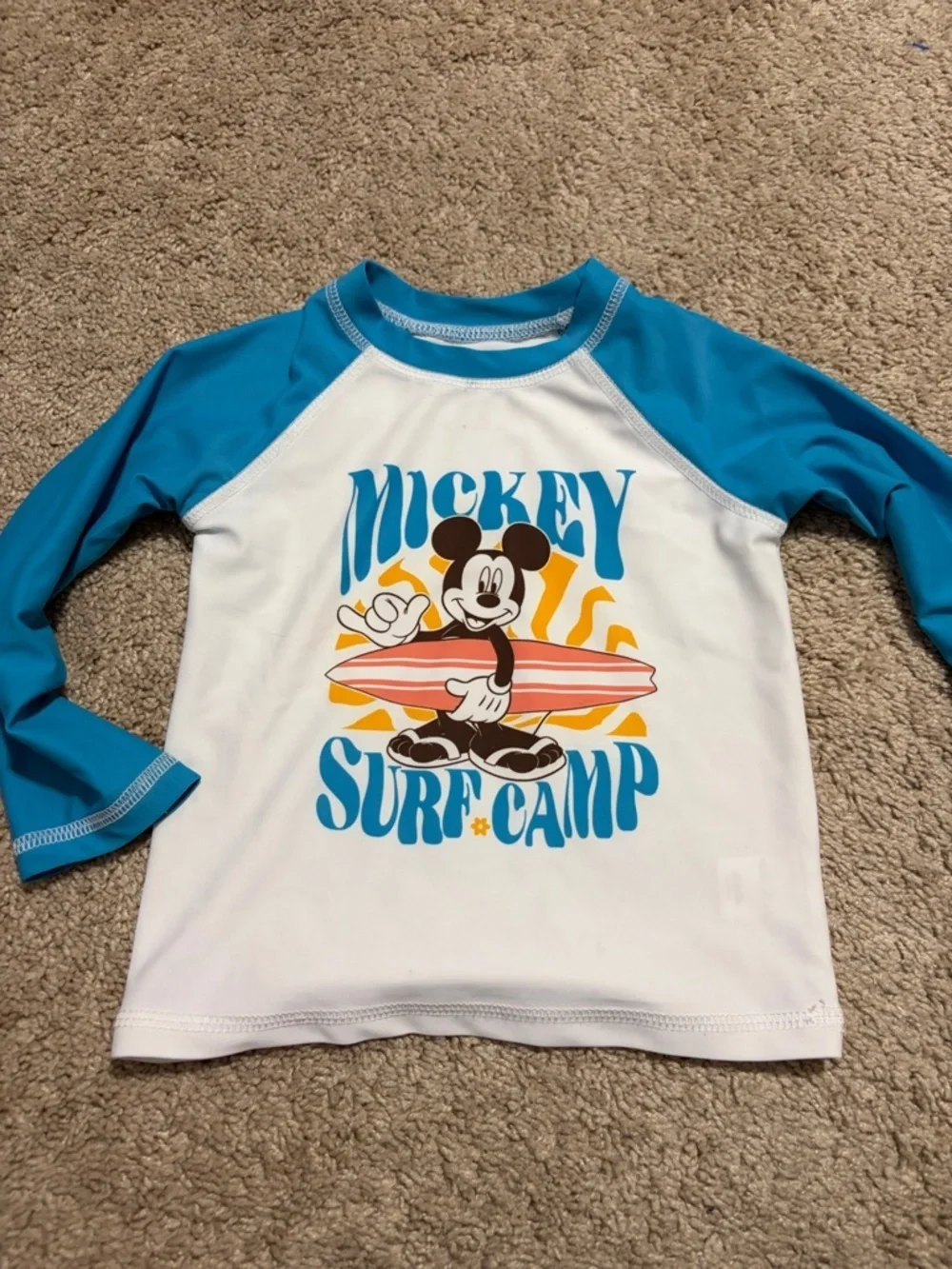Disney Mickey 2pc toddler 2T swim suit set UPF 50
